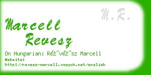 marcell revesz business card